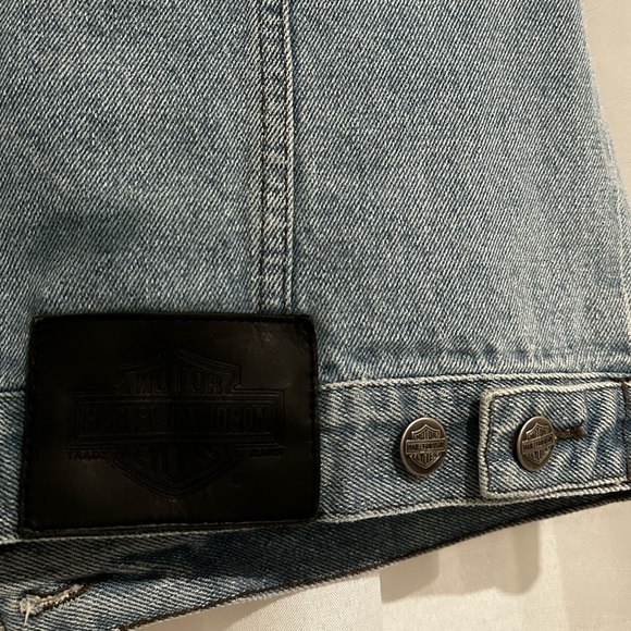 Vintage Harley-Davidson Denim Vest with Embroidered Logo. Women’s large - Picture 6 of 6